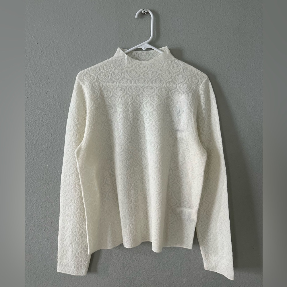 Goelia Off White Woolen Knit Top Sweater Women’s Size XL/US‎ 12